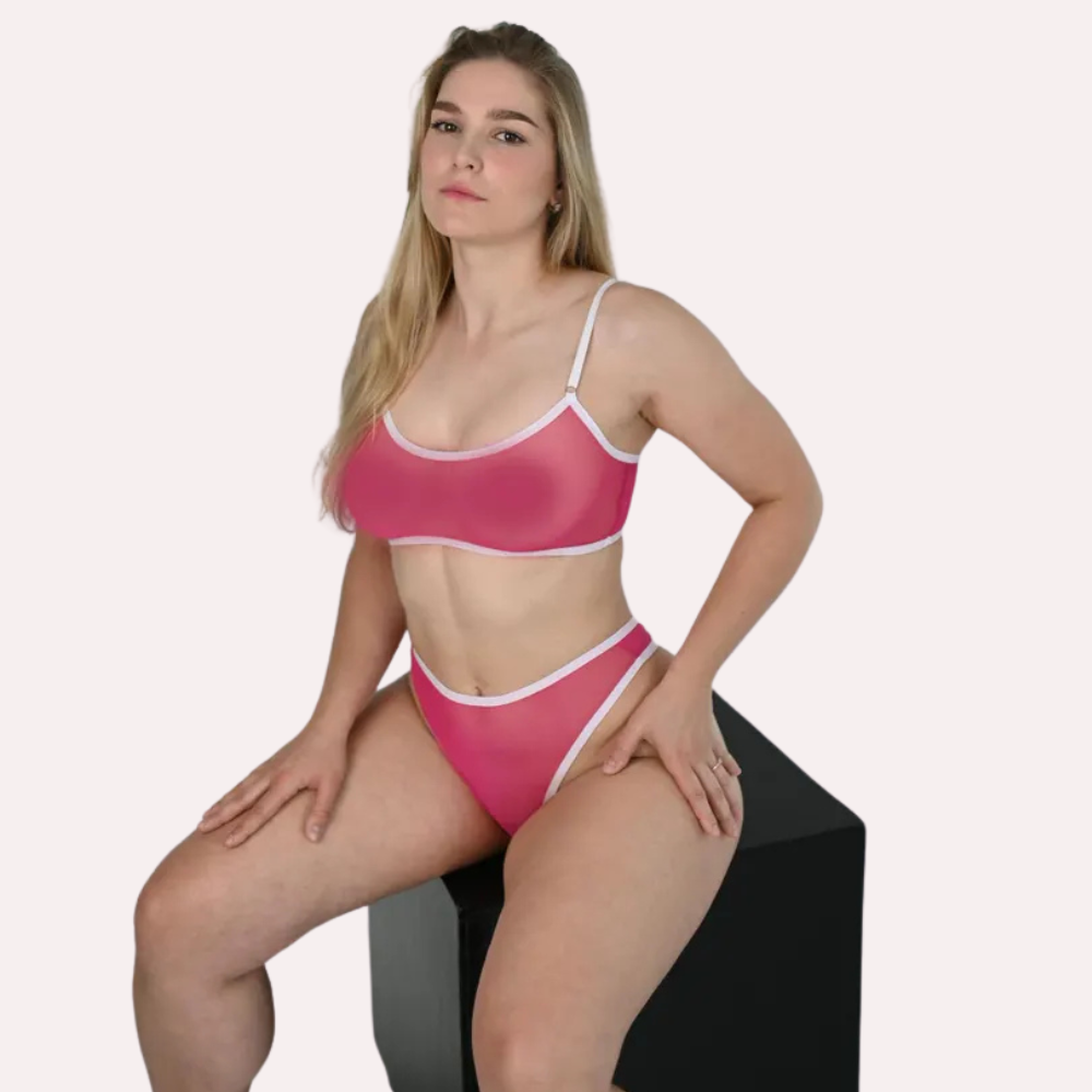 Clear Elegance Transparent Bra & Thong Set Snazzyway